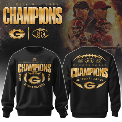 Georgia Bulldogs 2025 SEC Conference Champions Combo Sweatshirt