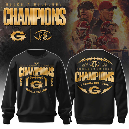 Georgia Bulldogs 2025 SEC Conference Champions Combo Sweatshirt
