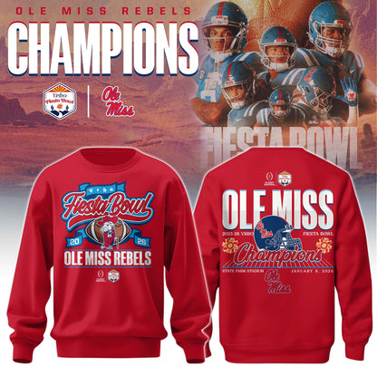 Ole Miss Rebels Special Fiesta Bowl Champions Limited Edition Sweatshirt