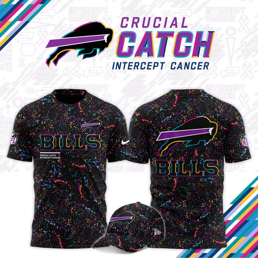 Buffalo Bills Black 2025 NFL Crucial Catch Limited Edition T-shirt
