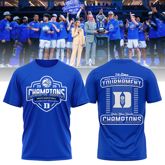 Duke Blue Devils Unisex 2026 ACC Men's Basketball Tournament Champions Locker Room Special  T-Shirt