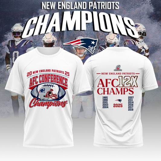 New England Patriots 2025 AFC Conference Champions T-shirt