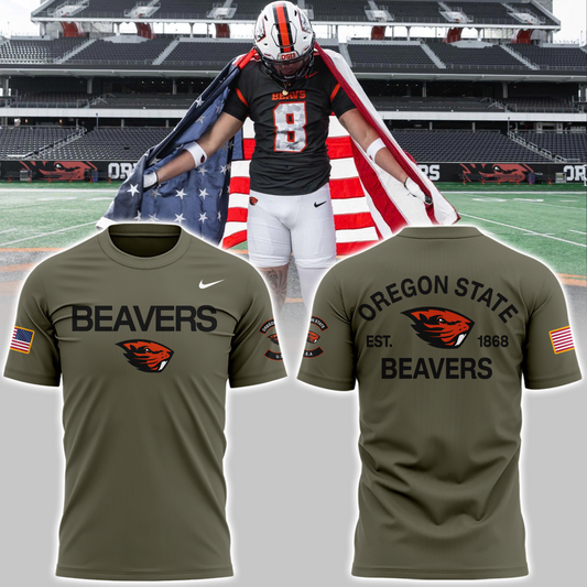 Limited Edition Oregon State Football Military Appreciation 2025 Tshirt