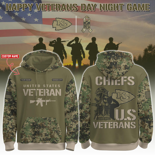 Kansas City Chiefs - Veteran Day 2025 Hoodie Limited Edions