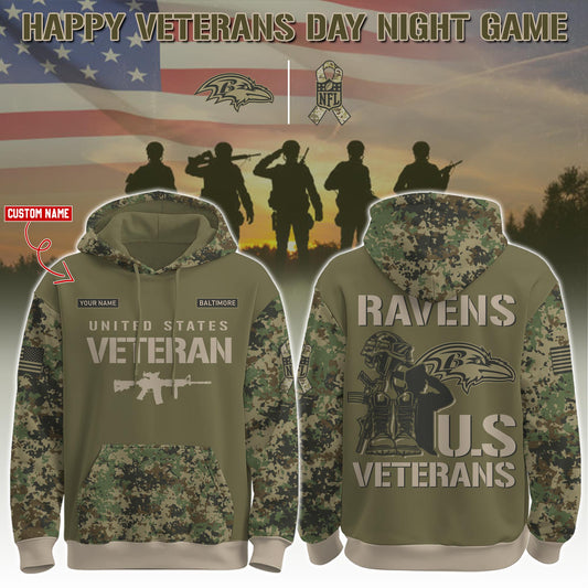 Baltimore Ravens - Veteran Day 2025 Hoodie Limited Edions