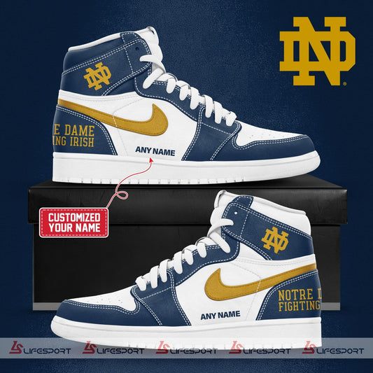 Notre Dame Fighting Irish 2025 New Air Jordan1 Custom Shoes