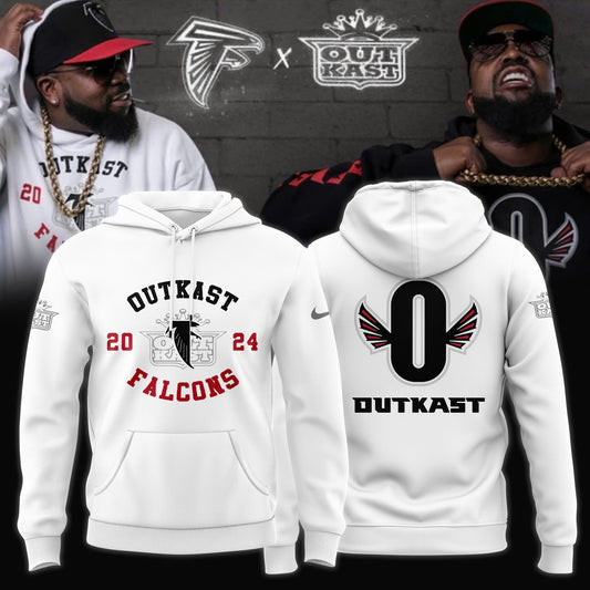 Outkast x Atlanta Falcons White Pullover 2024 Hoodie
