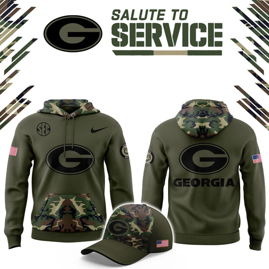 Georgia Salute to Service Club Fleece Edition Hoodie