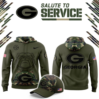 Georgia Salute to Service Club Fleece Edition Hoodie