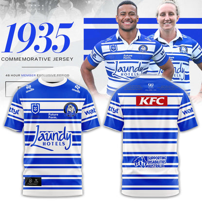 Limited Edition Canterbury Bankstown Bulldogs 90 Years Home Tshirt