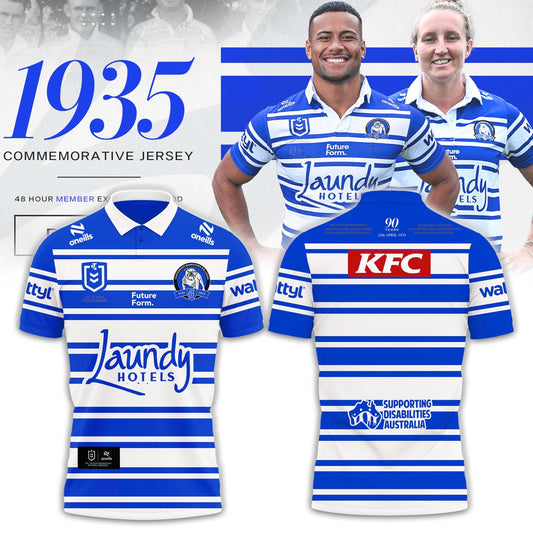 Limited Edition Canterbury Bankstown Bulldogs 90 Years Home Polo