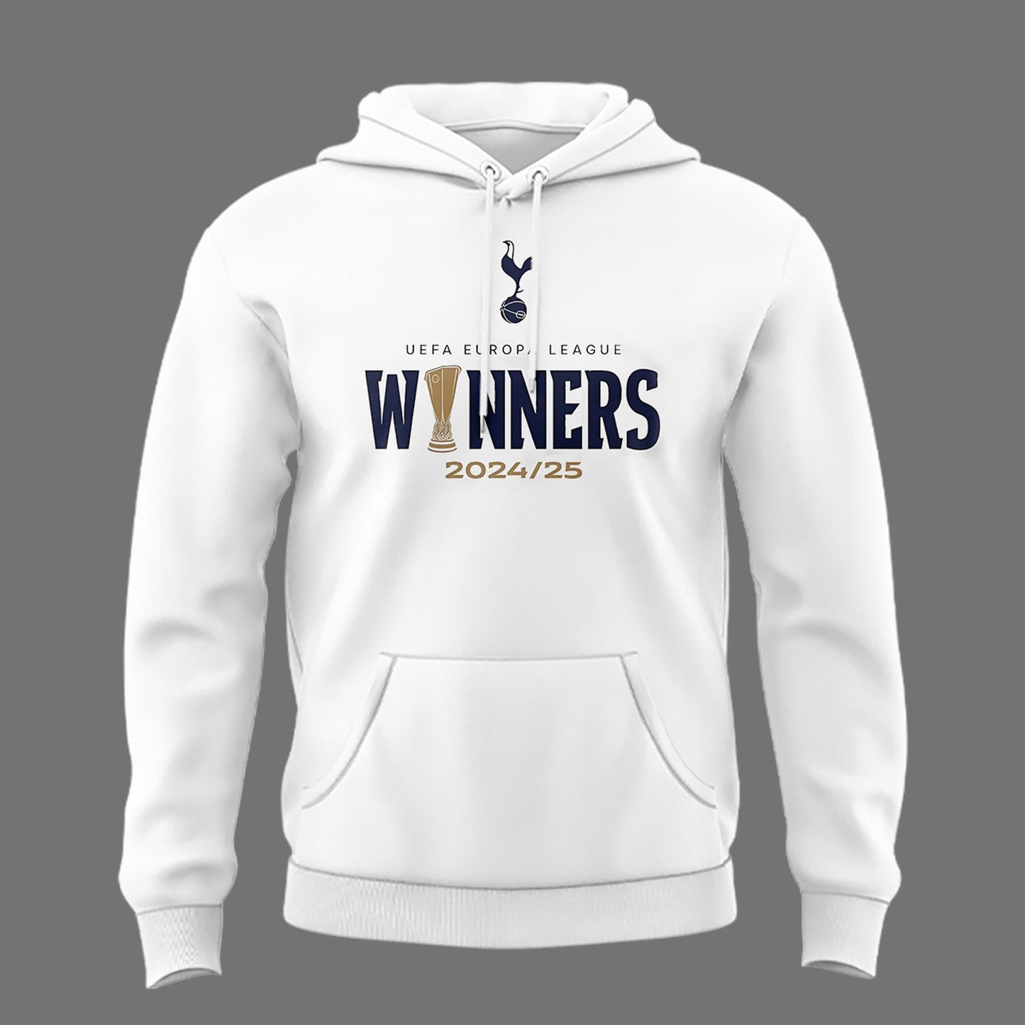 Special New Tottenham Hotspur Europa League 2025 Winners Navy Team Logo Hoodie