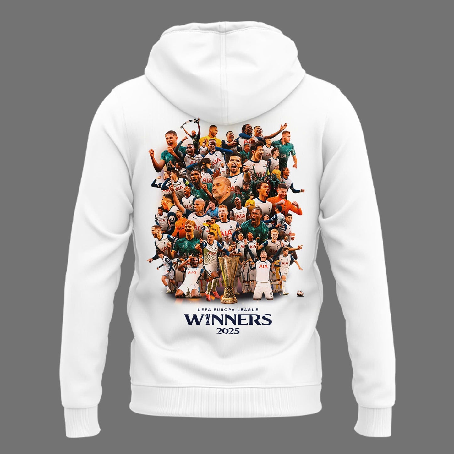 Special New Tottenham Hotspur Europa League 2025 Winners Navy Team Logo Hoodie