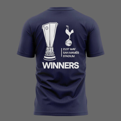 Special New Tottenham Hotspur Europa League 2025 Winners Navy T-Shirt