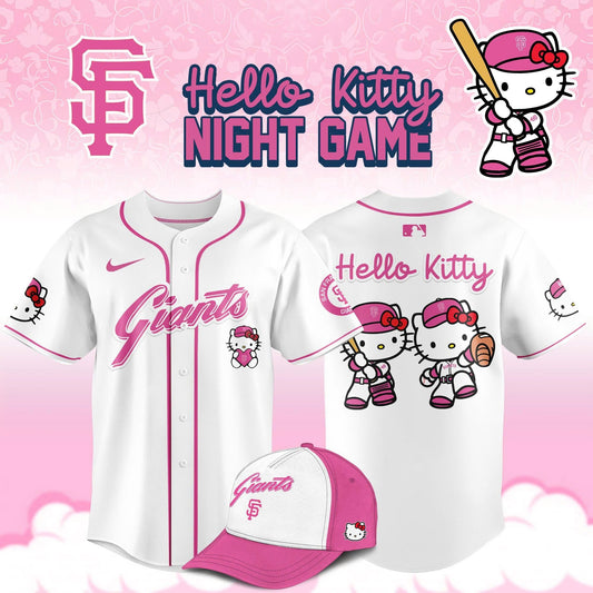 Limited Edition San Francisco Giants x Hello Kitty Night Plus Jersey