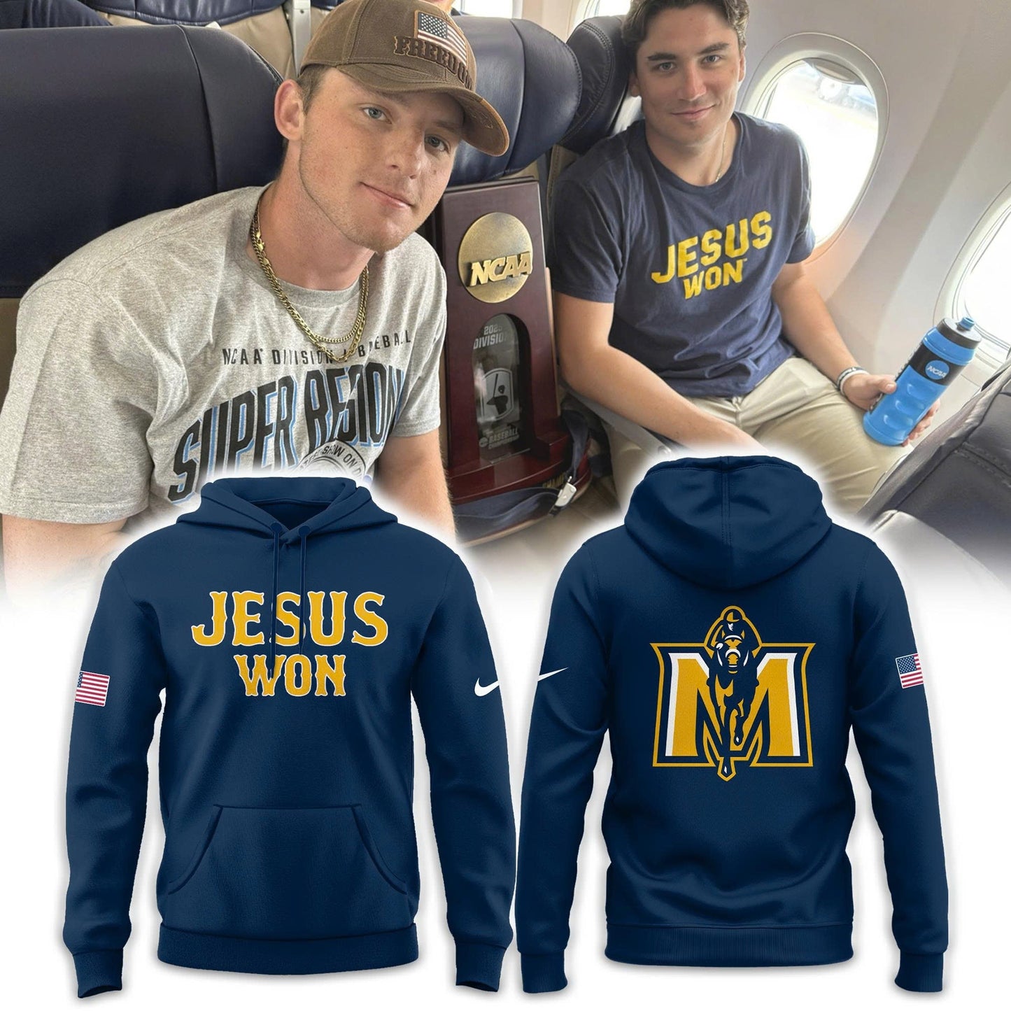 MS Baseball Jesus Won Combo Hoodie