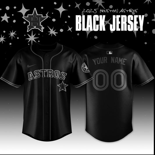 Houston Astros Black In Black Limited Edition Custom Name Jersey