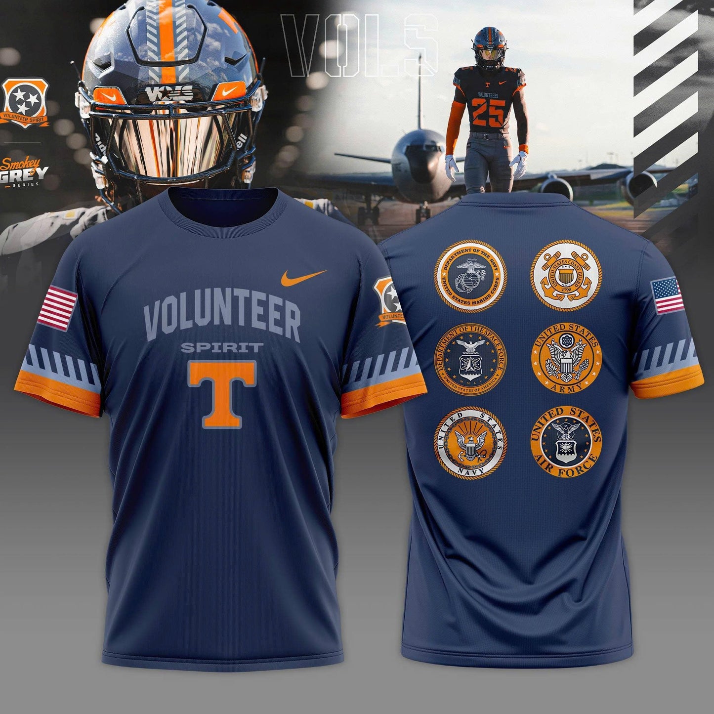 Limited Edition Tennessee Volunteers A Smokey Grey Shirt