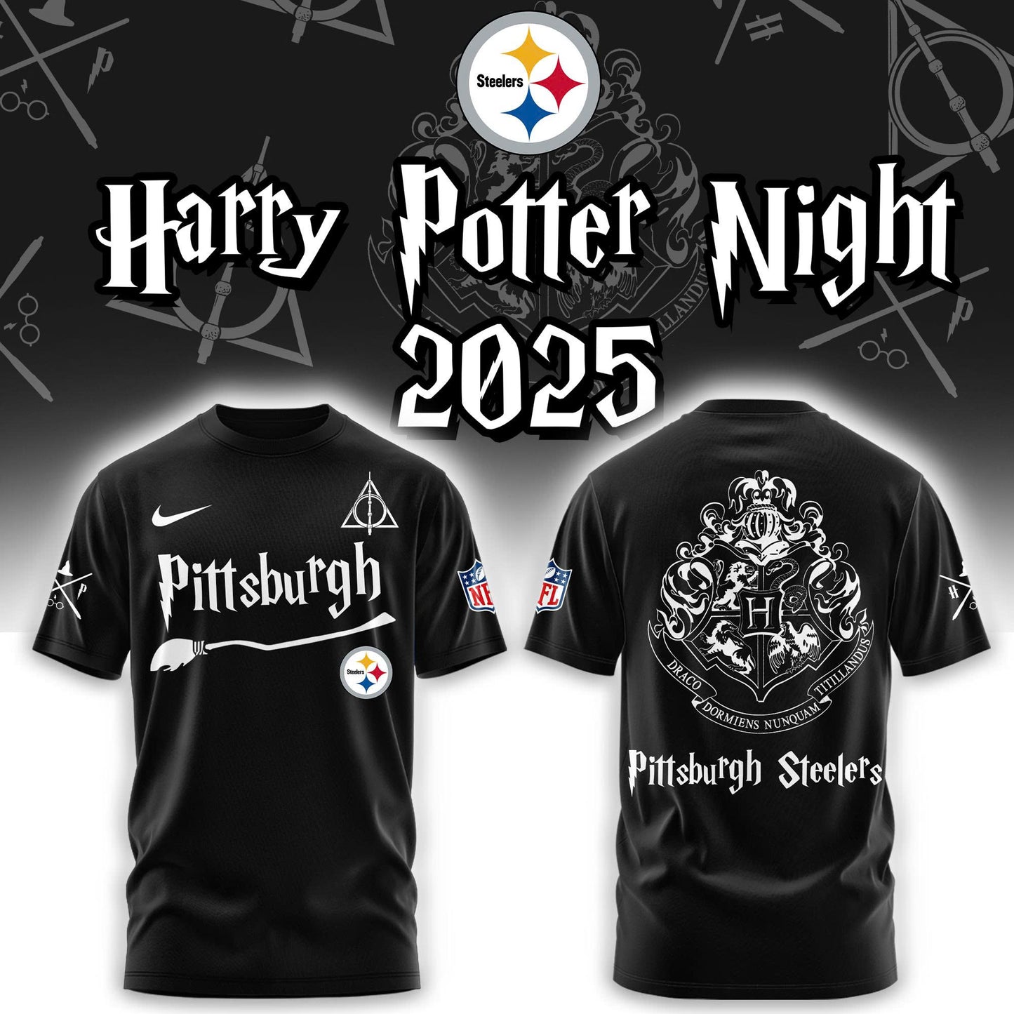 Pittsburgh Steelers Harry Potter 2025 Combo Tshirt