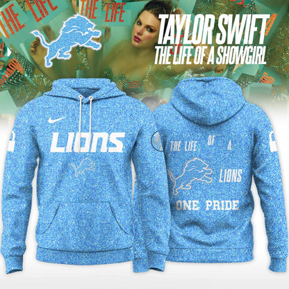Detroit Lions x Taylor Swift “The Life of a Showgirl” Album Limited Editions 2025 Hoodie