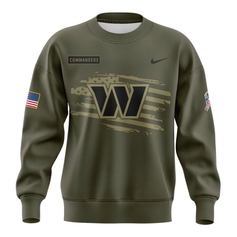 limited edition Veterans Day sweatshirt from the Washington Commanders