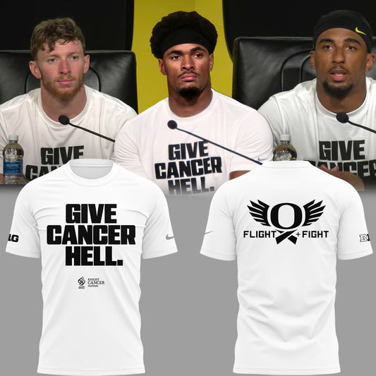 Special 2025 Give Cancer Hell Oregon Football T-Shirt