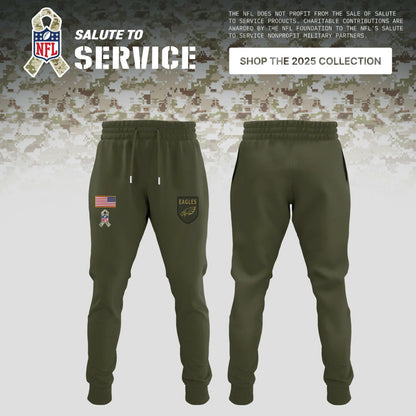 Philadelphia Eagles Salute to Service Sideline 2025 Hoodie
