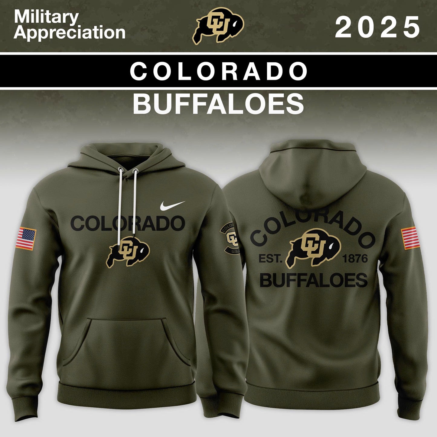 Flash ⚡️ Sale! Big 12 Conference Teams 2025 Military Appreciation Limited Edition Hoodie