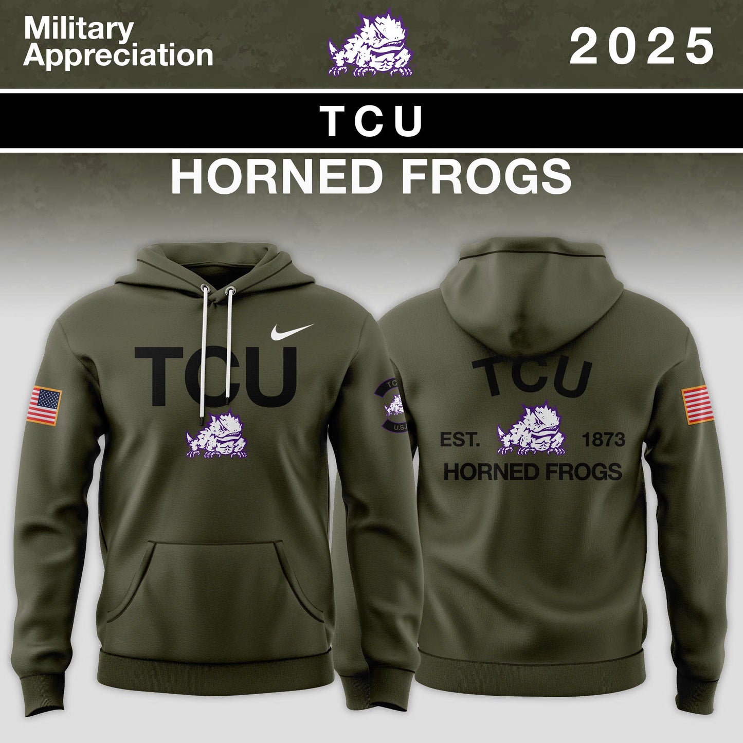 Flash ⚡️ Sale! Big 12 Conference Teams 2025 Military Appreciation Limited Edition Hoodie