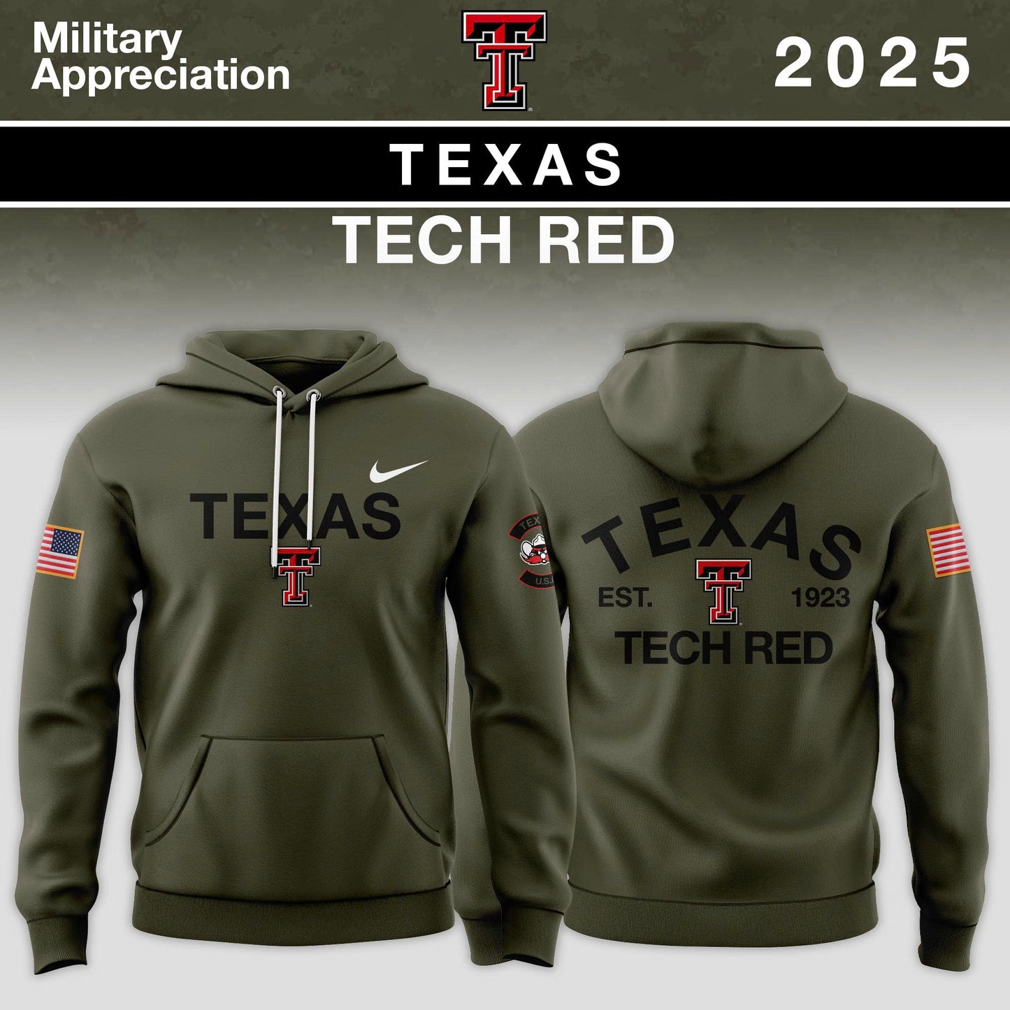 Flash ⚡️ Sale! Big 12 Conference Teams 2025 Military Appreciation Limited Edition Hoodie