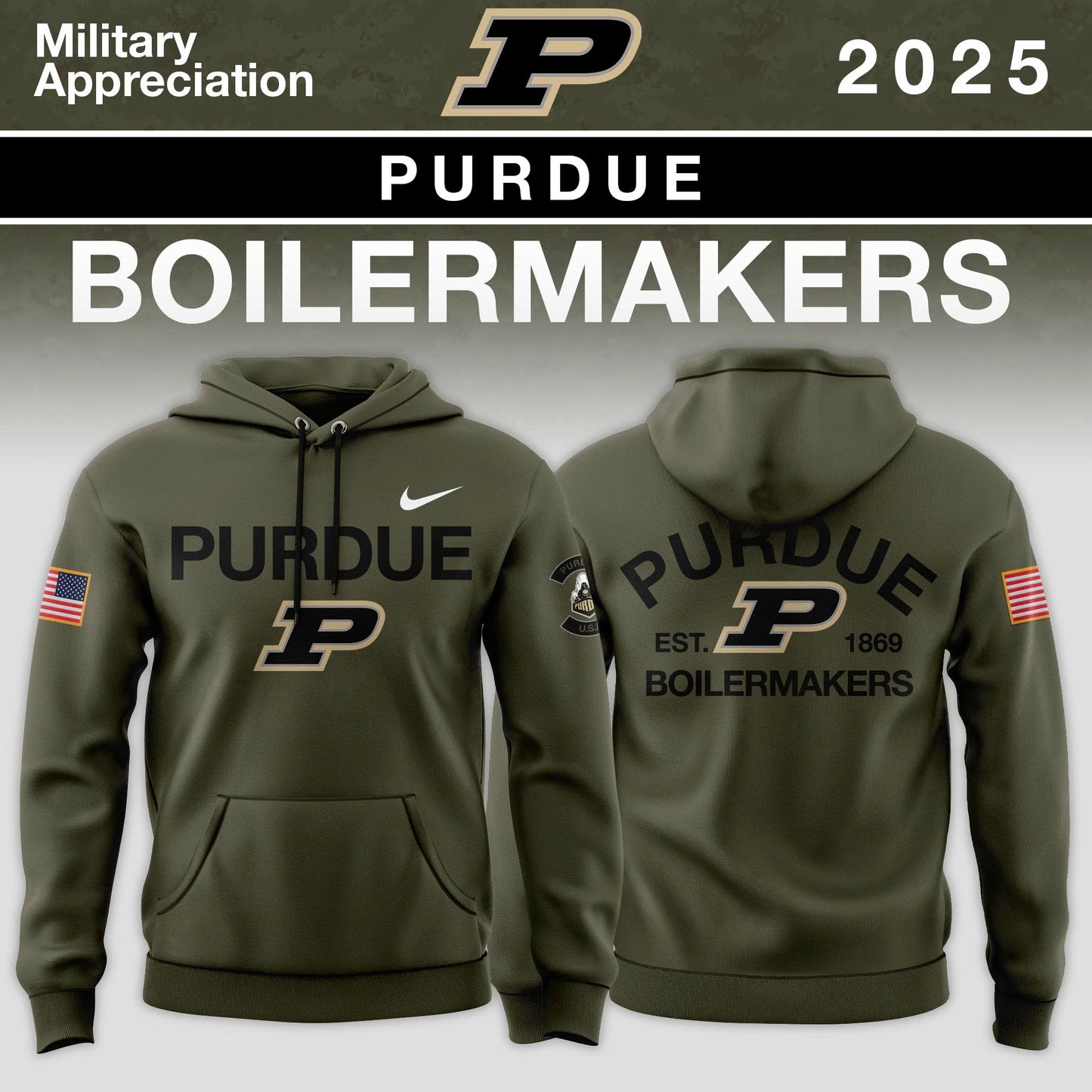 Big Ten Conference Teams 2025 Military Appreciation Limited Edition Hoodie