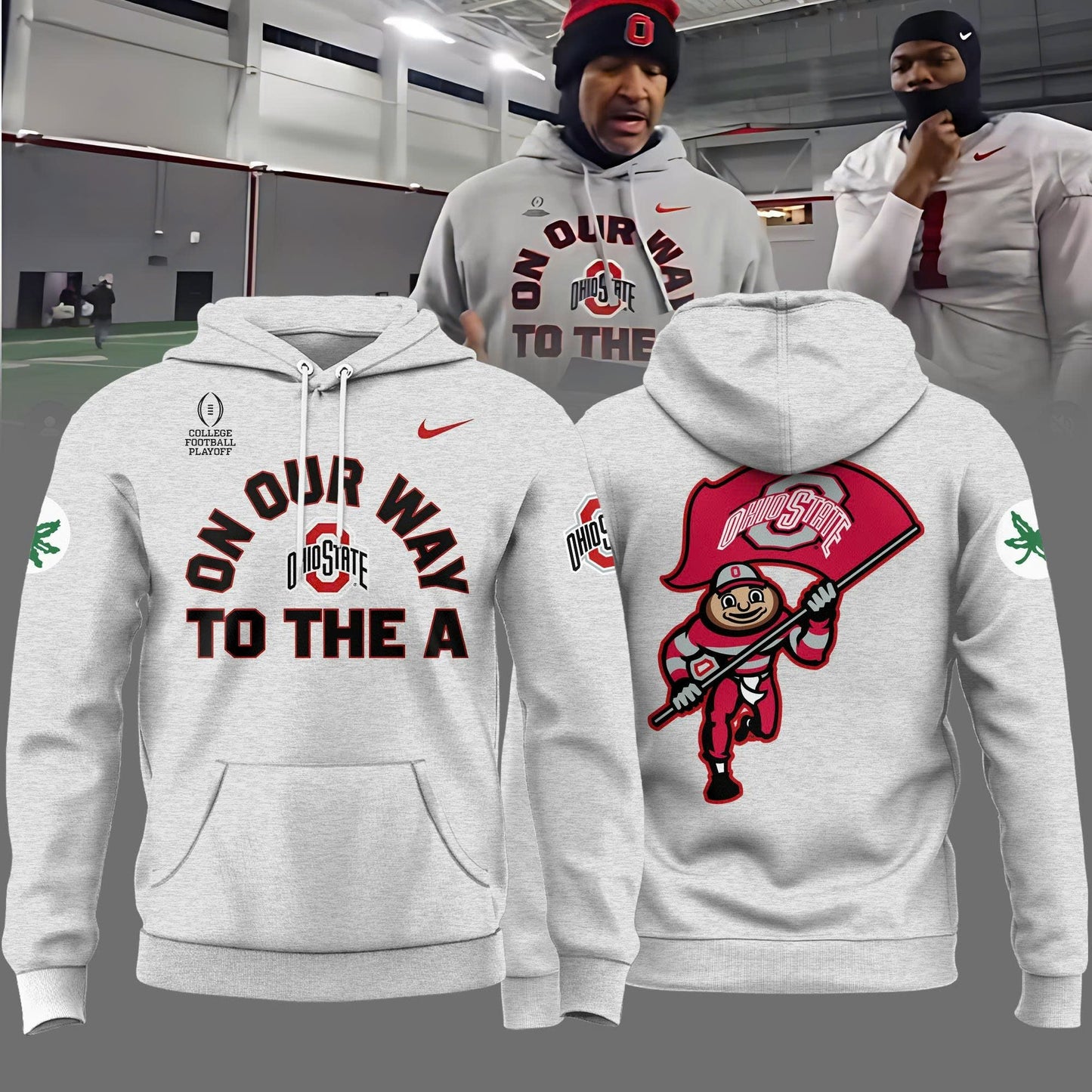 Ohio State Buckeyes “ON OUR WAY TO THE A” Limited Edition Combo Hoodie