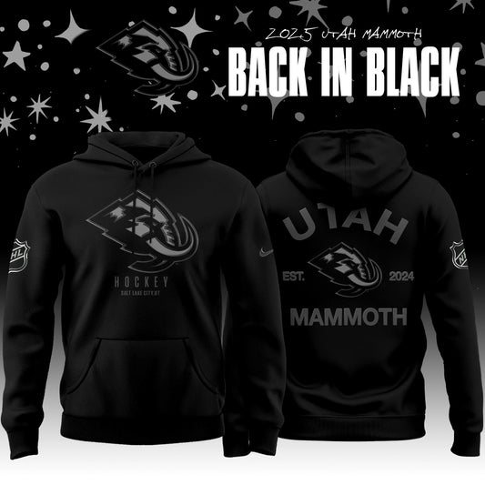 Utah Mammoth x Back In Black 2025 Special Edition Combo Hoodie