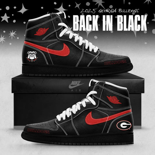 Back In Black Georgia Bulldogs Special Edition Air Jordan1 Shoes