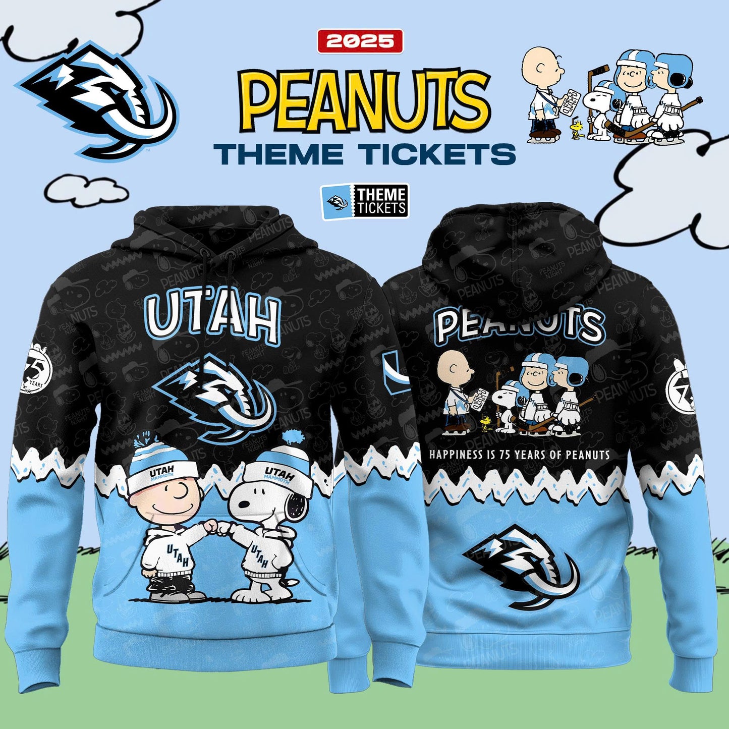 Utah Mammoth x Peanuts Limited Edition Combo Hoodie