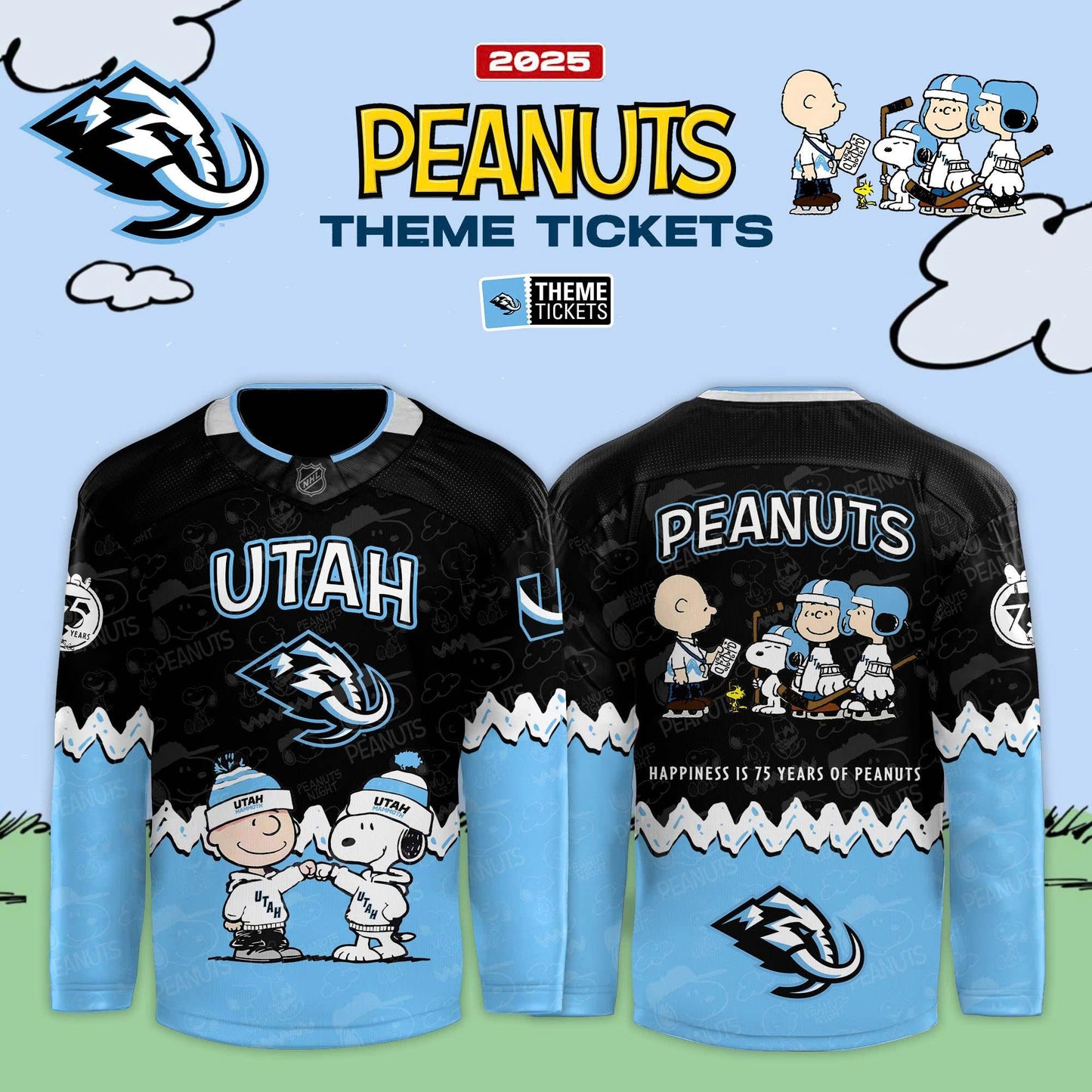 Utah Mammoth x Peanuts Limited Edition Uniform Jersey
