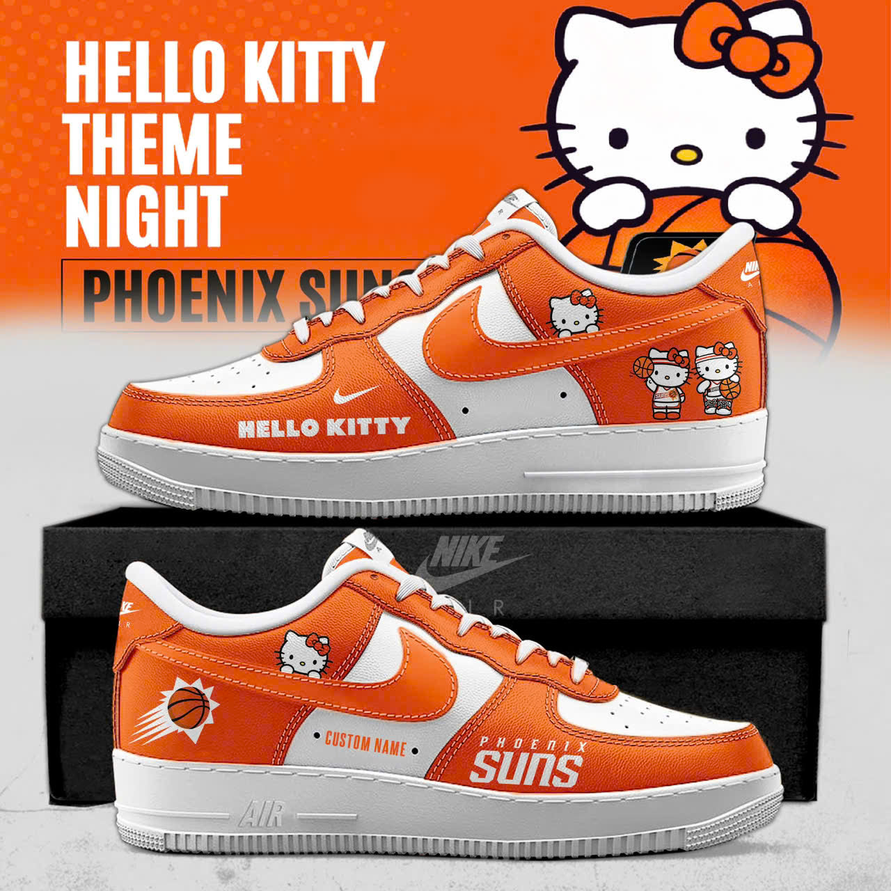 Phoenix Suns x Hello Kitty Night 2026 Special Edition AF1 Sneakers