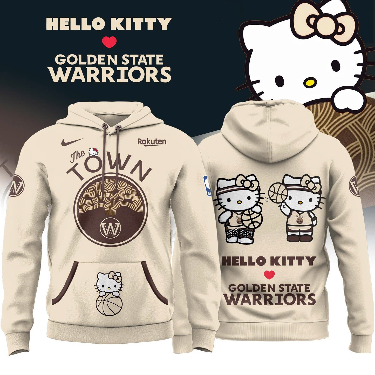 Golden State Warriors x Hello Kitty Night 2026 Special Edition Hoodie