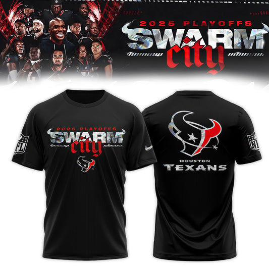 Houston Texans 2025 NFL Playoffs S.W.A.R.M.City Special Edition T-shirt