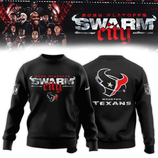 Houston Texans 2025 NFL Playoffs S.W.A.R.M.City Special Edition Sweatshirt