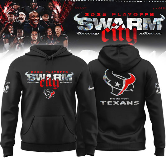 Houston Texans 2025 NFL Playoffs S.W.A.R.M.City Special Edition Hoodie
