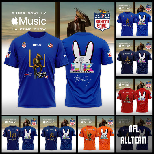 All Team NFL x Bad Bunny 2026 Super Bowl LX Halftime Show Special Edition T-shirt