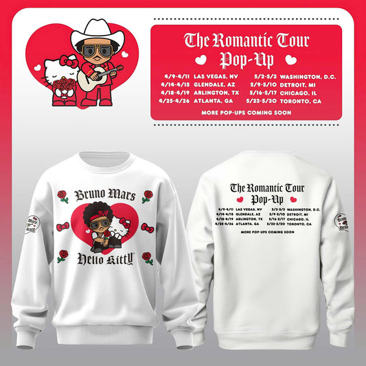 Bruno Mars x Hello Kitty "The Romantic Tour" Sweatshirt