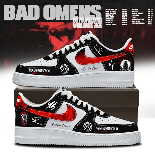 Bad Omens ” Do You Feel Love ” Worldwide 2026 Tour Limited Edition AF1 Sneakers