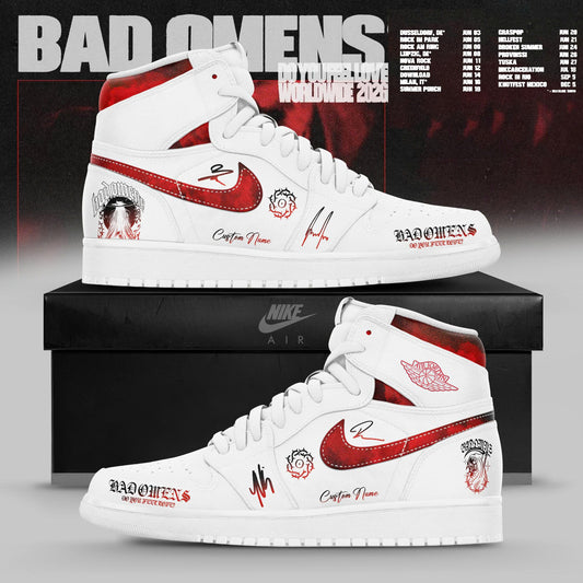 Bad Omens ” Do You Feel Love ” Worldwide 2026 Tour Limited Edition JD1 Shoes