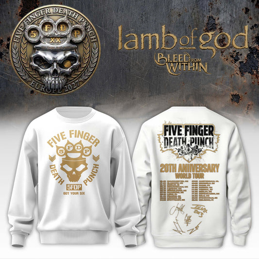 Five Finger Death Punch 20TH ANNIVERSARY WORLD TOUR 2026 Limited Edition Sweatshirt