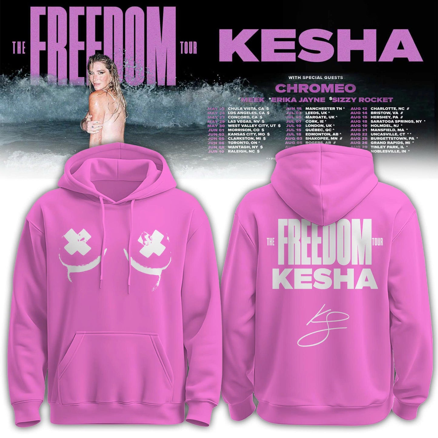 Kesha The Freedom Tour 2026 Limited Edition Hoodie
