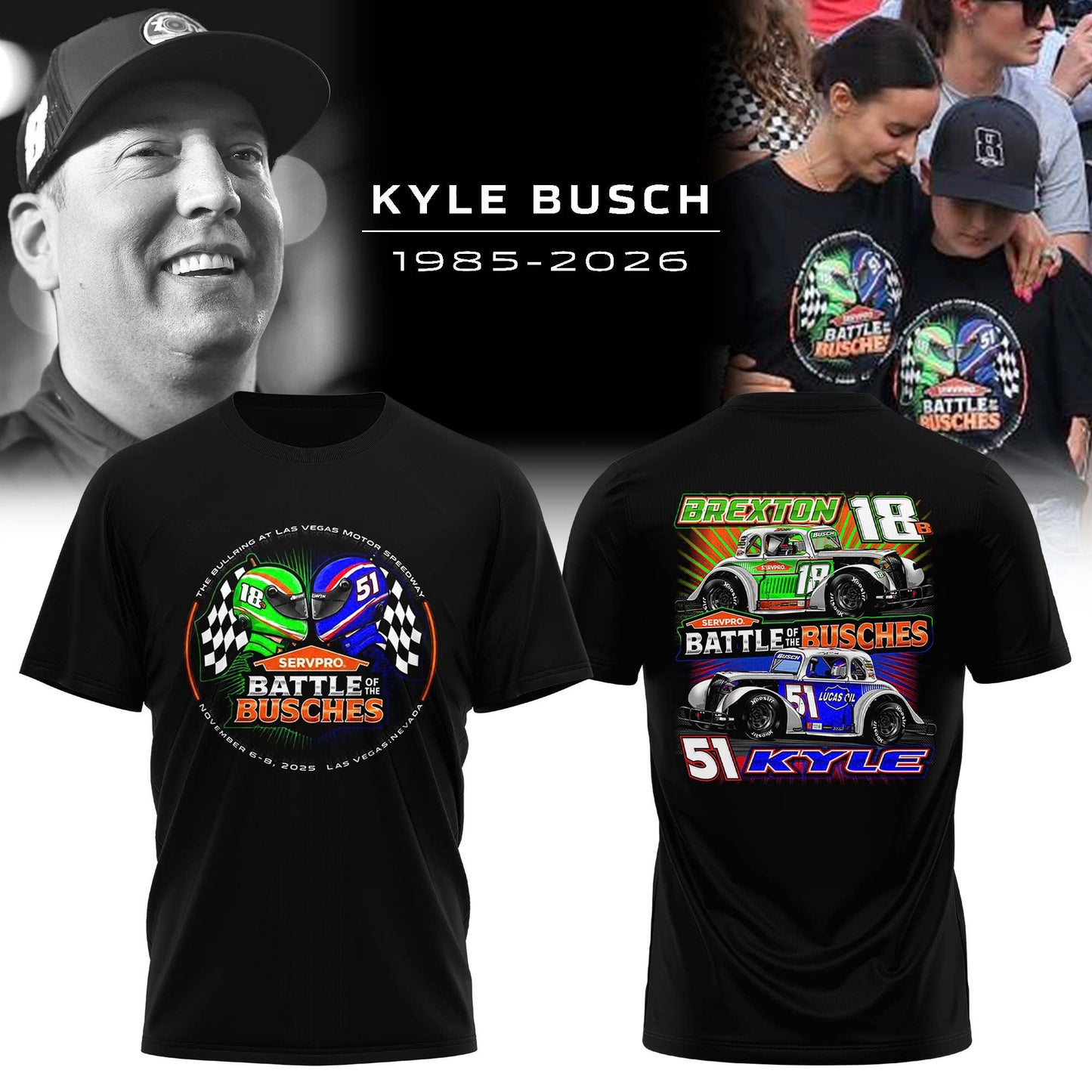 Thank For The Memories Kyle Busch Limited Edition Tshirt