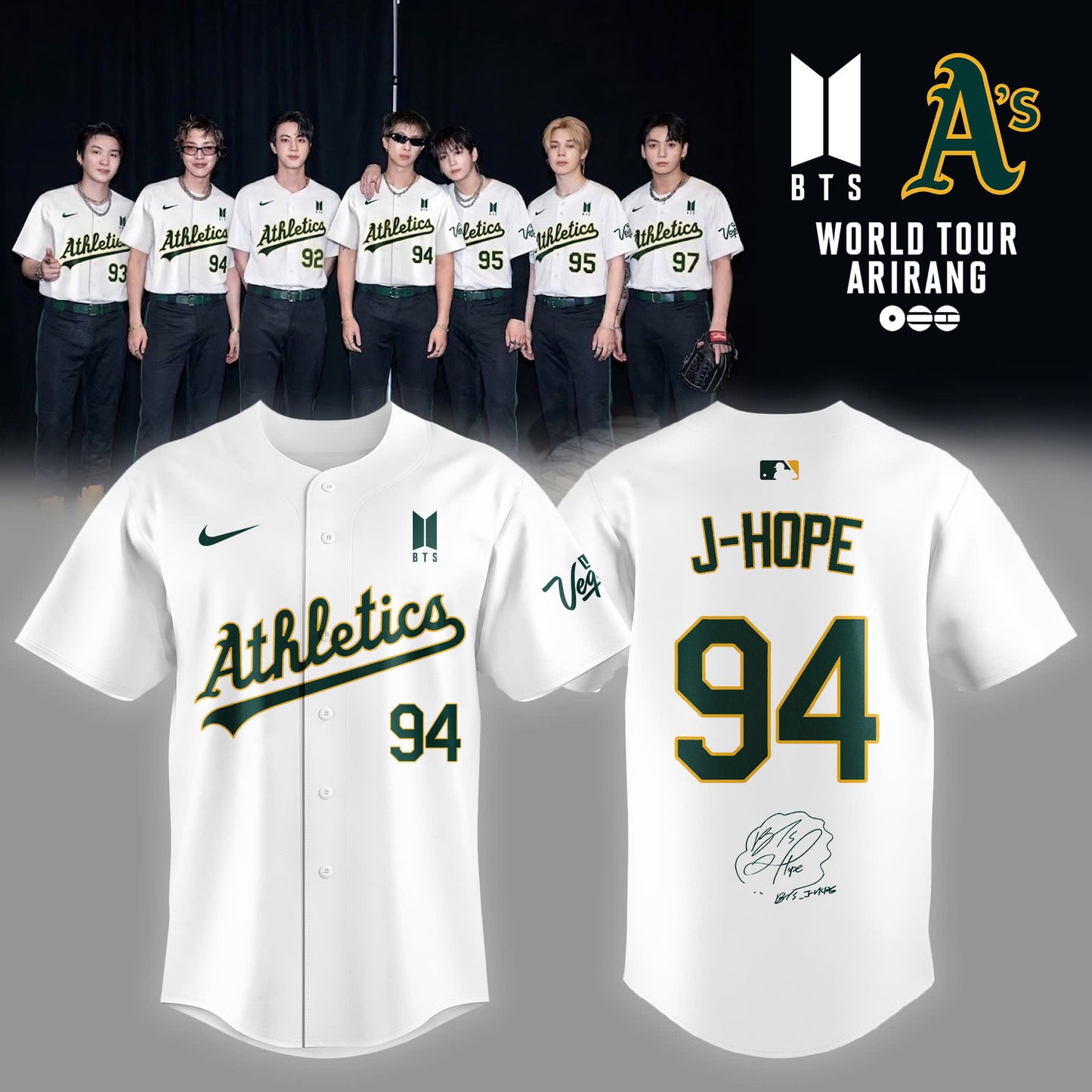 Oakland Athletics x J-HOPE 94 Las Vegas 2026 Limited Edition Jersey