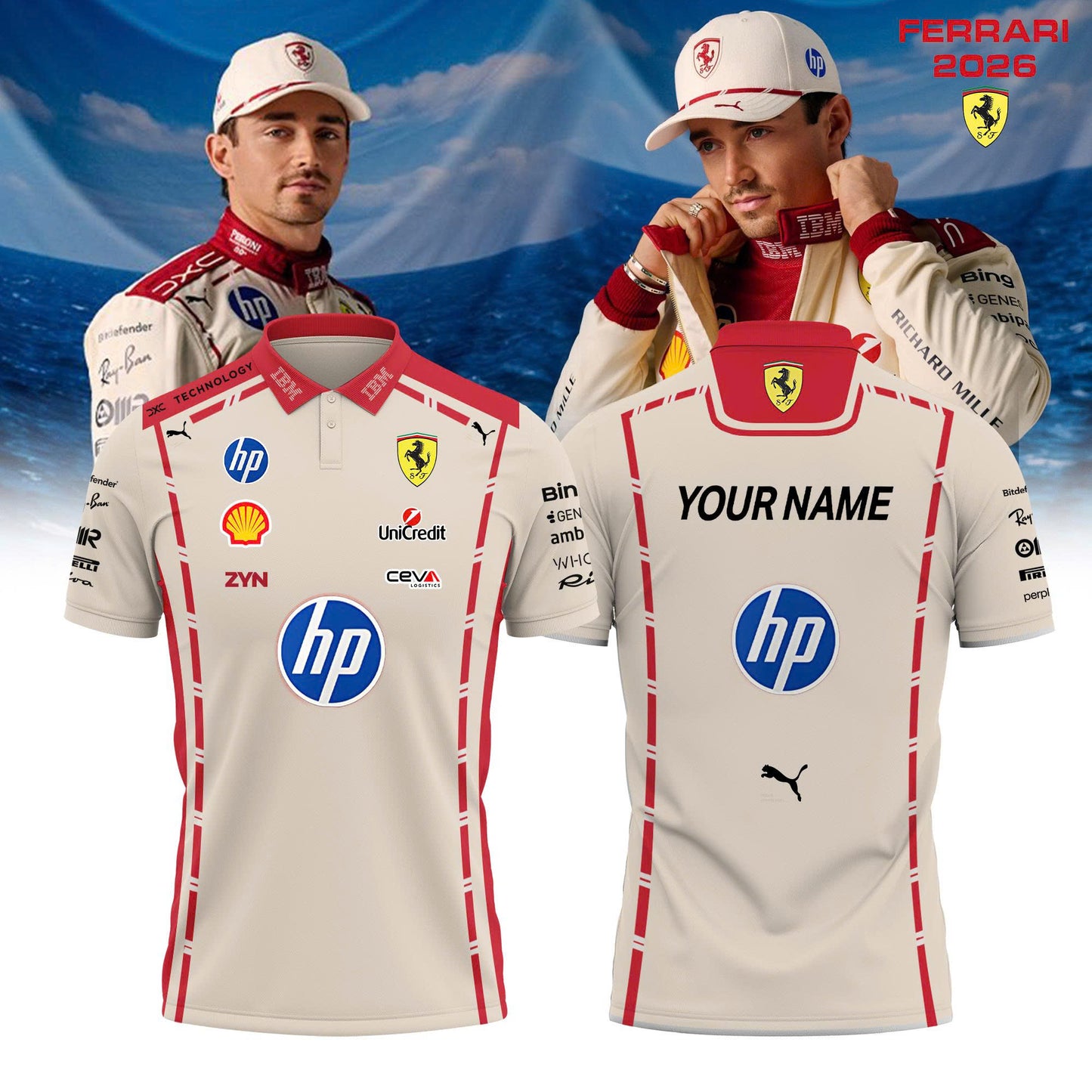Scuderia Ferrari For The Monaco Grand Prix Limited Edition Polo (Custom Name)